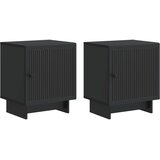  Noćni ormar 2 pcs Crna 43 x 34,5 x 50 cm Konstruirano drvo | shoptok.hr