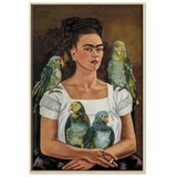  Slika - Frida Kahlo – Me and My Parrots 80x120 U prirodnom drvenom okviru | shoptok.hr