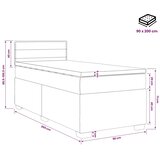  Boxspring krevet s madracem Krem 90 x 200 cm Tkanina - Krem 90 x 200 cm Dizajn linija | shoptok.hr