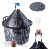 KADAX 34L steklenica za vino iz demižona s plutovinasto cevjo in košaro za galono, 3-delni set za vino, (5000354947) | Shoptok.si