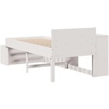 vidaXL Posteljni okvir brez vzmetnice bel 80x200 cm trdna borovina | Shoptok.si