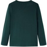  Dječja majica dugih rukava tamnozelena 116 | shoptok.hr