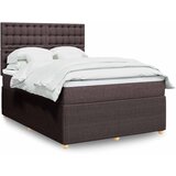  Krevet s oprugama i madracem tamnosmeđi 140 x 190 cm od tkanine | shoptok.hr