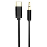 kabl GEMBIRD USB type-C to stereo 3.5 mm AUX cable, 1.5 m, black, CCA-CM3.5M-1.5M Slike