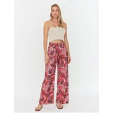 Trendyol Pink Wide Patterned Pants - Women