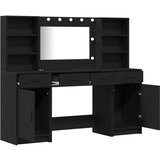  Set za toaletni stolić od 3 dijela Crno konstruirano drvo | shoptok.hr