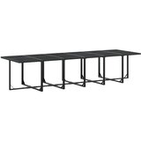  13-dijelni vrtni blagovaonski set crni od tekstilena | shoptok.hr