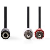 Audio (CAGP22255BK02) Stereo avdio kabel 2 RCA 3,5 mm Jack 0,2 m, črn | Shoptok.si