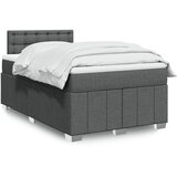 Maison Chic Box spring postelja - Vzmetna postelja z vzmetnico temno siva 120x200 cm blago SL24199, (21891443) | Shoptok.si