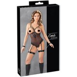 Cottelli Bondage - telo s kovinskim obročem in ročnimi okovi (črno) - M | Shoptok.si