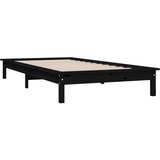  Za krevet crni 100 x 200 cm od masivne borovine | shoptok.hr