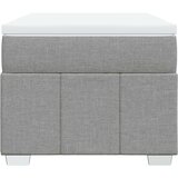 vidaXL Box spring postelja z vzmetnico svetlo siv 100x200 cm blago | Shoptok.si