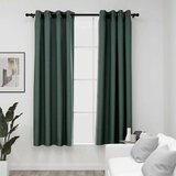  Zavjese za zamračivanje s prstenima 2 kom zelene 140 x 175 cm | shoptok.hr