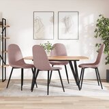 The Living Store Jedilni stoli 4 kosi roza žamet - Jedilni Stol, (21663041) | Shoptok.si