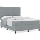 Box Spring Krevet s Madracem Svijetlosivi 160x200 cm Tkanina | shoptok.hr