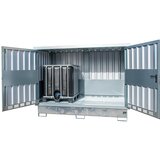 eurokraft pro Jekleno odlagališče za nevarne snovi, za cisterne IBC/KTC 2 x 1000 l, VxŠxG 2180 x 2835 x 1595 mm | Shoptok.si