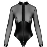 Noir Handmade F321 Edge Wetlook and Mesh Body with Rings XL | Shoptok.si