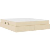  Krevet s madracem i skladištem Krema 160 x 200 cm Poliester | shoptok.hr