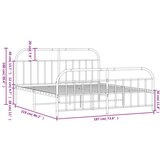 vidaXL Metalni okvir kreveta uzglavlje i podnožje bijeli 183x213 cm | shoptok.hr