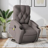vidaXL Masažni naslanjač s funkcijo vstajanja taupe blago | Shoptok.si