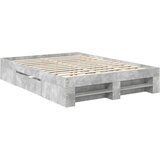  Krevetna konstrukcija s uzglavljem Betonski sivi 150 x 200 cm | shoptok.hr