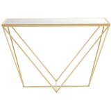 Premier Housewares Pomoćni stol sa staklenom pločom stola u zlatnoj boji 40x120 cm Farran – | shoptok.hr
