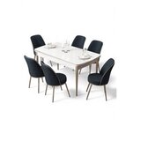 Hanah home trpezarijski set, 7 dijelova, Teget Slike
