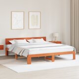 Krevet s uzglavljem Vosak smeđa 180x200 cm Masivna borovina  Krevet s uzglavljem Vosak smeđa 180x200 cm Masivna borovina Slike