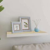 vidaXL Stenska polica barva hrasta in bela 60x23,5x3,8 cm MDF | Shoptok.si