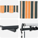  Avtomatska retraktibilna tenda zelena in rumena 500x350 cm, (22145908) | Shoptok.si