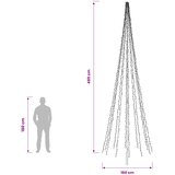  LED božićno drvce 485 cm 3000 LED lampica Topla bijela Čelik | shoptok.hr