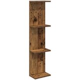 vidaXL Zidna polica Staro drvo 25 x 15 x 100 cm Konstruirano drvo - Staro drvo 1 25 x 15 x 100 cm (4 etaže) | shoptok.hr