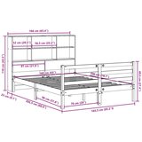 vidaXL Knjižna postelja brez vzmetnice vošč. rjava 160x200cm trden les | Shoptok.si