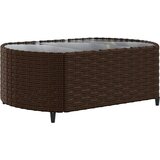  5-dijelni set vrtnih sofa s jastucima poliratan smeđi | shoptok.hr