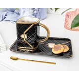  Skodelica z žličko in krožničkom v obliki torbice – Black komplet - Gadget Master - Home warming - Dan žena Cene