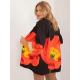 Fashion Hunters Black jacket with floral print
