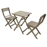 set balkonskega pohištva gal (rjava, zložljivo)