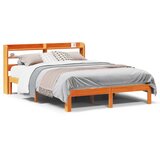vidaXL Okvir kreveta bez madraca voštano smeđi 135x190 cm od borovine Cijene