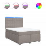 Maison Chic Box spring postelja - Vzmetna postelja z vzmetnico taupe 140x190 cm blago SL5559, (21887155) | Shoptok.si
