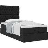  Otomanski krevet s madracem crni 90x200 cm tkanine | shoptok.hr