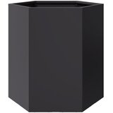  Vrtna sadilice 2 kom crna šesterokutna 46x40x45 cm čelična | Shoptok.si