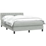  Krevet s oprugama i madracem svjetlosivi 160x210 cm baršunasti | shoptok.hr