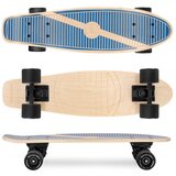 Spokey WOO-FISH Wooded pennyboard 56 x 15 cm, ABEC7, dark blue | shoptok.hr