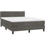 Krevet s oprugama i madracem tamnosivi 140x190 cm baršunasti | shoptok.hr