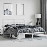 Metalni okvir za krevet s uzglavljem bijeli 180x200 cm | shoptok.hr
