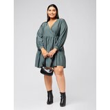 Guido Maria Kretschmer Curvy Obleka 'Lanea' zelena | Shoptok.si