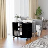 Furnova Stranska mizica črna 70x35x55 cm konstruiran les, (21915774) Cene