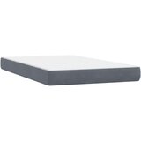 Box Spring krevet s madracem i LED tamno sivi 120x220 cm baršun | shoptok.hr