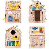 ECO TOYS Drvena kuća za djecu - edukativna ploča XXL, 30 dijelova | shoptok.hr