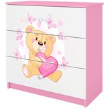 HAPPYKIDS Komoda Dreamy medvjedić 2 Rozičasta | shoptok.hr